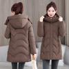 Winter Women's Long Fashionable Slim Warm Simple Versatile Coat