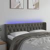 VidaXL LED Headboard Bedroom Furniture Double Bed Accessory Head of Bed Frame Interior Dark Grey 3123627
