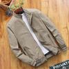 Spring and Autumn Men's Bomber Jacket Casual Men's Outerwear Windbreaker Stand Collar Jacket Men's Workwear Jacket