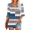 3/4 Sleeve Tops For Women Casual Ruffle V Neck T Shirts  Work Blouses Dressy Tunic Tops