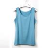 Sleeveless Sexy Vest Women Solid Color Thin Camisole Ladies Round Neck Summer Straps T-shirt