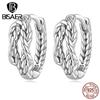 925 Sterling Silver Simple Knot Ear Clips Earrings for Women Birthday Gift Fine Jewerly