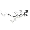 (EMY) 3D Sticker Car Emblem Silver Gecko Sticker 5.1 Inches X 2.4 Inches (130