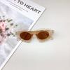 Travel Sunscreen Uv Protection Children'S Sunglasses Oval Frame Wave Cute Girls Sunglasses Sunshade Eye Protection Glasses