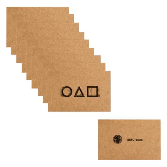 Game Squid Party Invitation Card Square Triangle Circle Competitive Card Game Cosplay Anime Survival Themed Game Halloween New Year Birthday Party