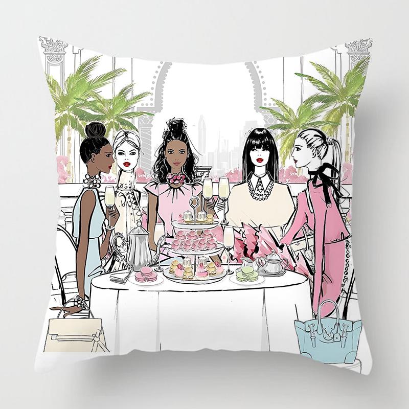 Fashion Ladies Pillowcase Home Decor Living Room Sofa Cushion Cover Home Decor Pillowcase
