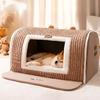 Brown Three-dimensional Bear Curved House Kennel Cat House Large Space Small Dog Large Dog Autumn Pet Supplies