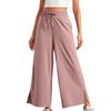 Women's Fashionable Loose-Fit Solid-Colour Wide-Leg Trousers High-Waisted Casual Sports Trousers