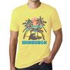 Men’s Vintage Tee Shirt Graphic T Shirt Summer Triangle Edinburgh Pale Yellow