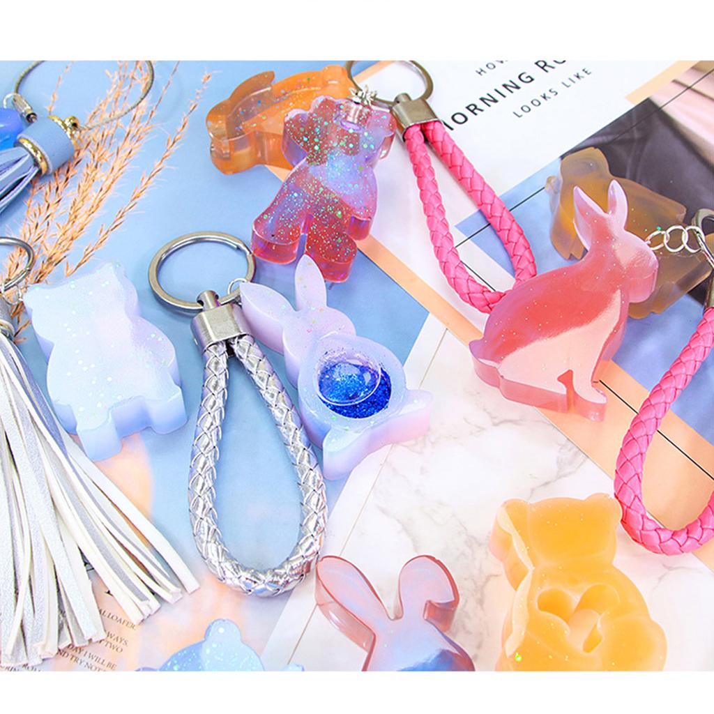 Mold for Handmade Crafts and Gifts Fun Animal Keychains Silicone Mold Effective Mold for Crafting Keyrings Ornament