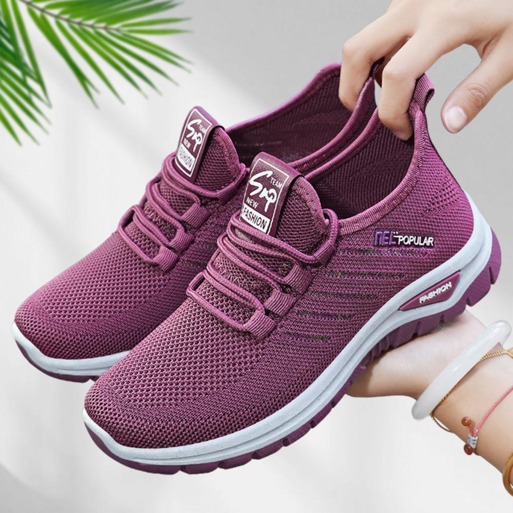 Shoes Women, Fly Woven Breathable Couple Models Casual Shoes, Versatile Soft Sole Lightweight Sports Shoes