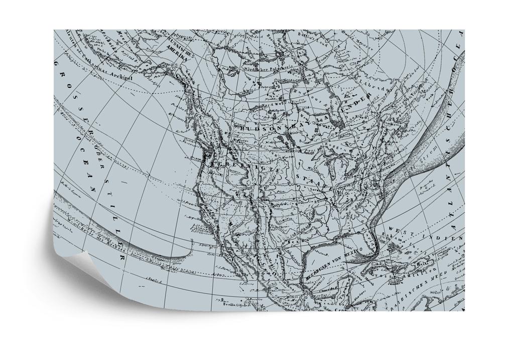 Photomural Old Map Self-Adhesive Mural 416x254