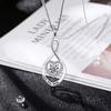 Nehzy 925 Sterling Silver New Woman Fashion Jewelry High Quality Crystal Zircon Heart Pendant Necklace Length 45cm