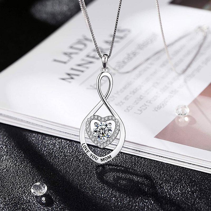Nehzy 925 Sterling Silver New Woman Fashion Jewelry High Quality Crystal Zircon Heart Pendant Necklace Length 45cm