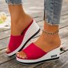 Women's Slippers for Summer Fashion Wear Indoor Versatile Platform Sole Slope Sexy Thick-soled Sandals Trendy Shoes for Women