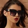 Ins Candy Color Hip Hop Trend Sunglasses Fashion Simple Comfortable Net Red Sunglasses Retro Square Large Frame Glasses EMA