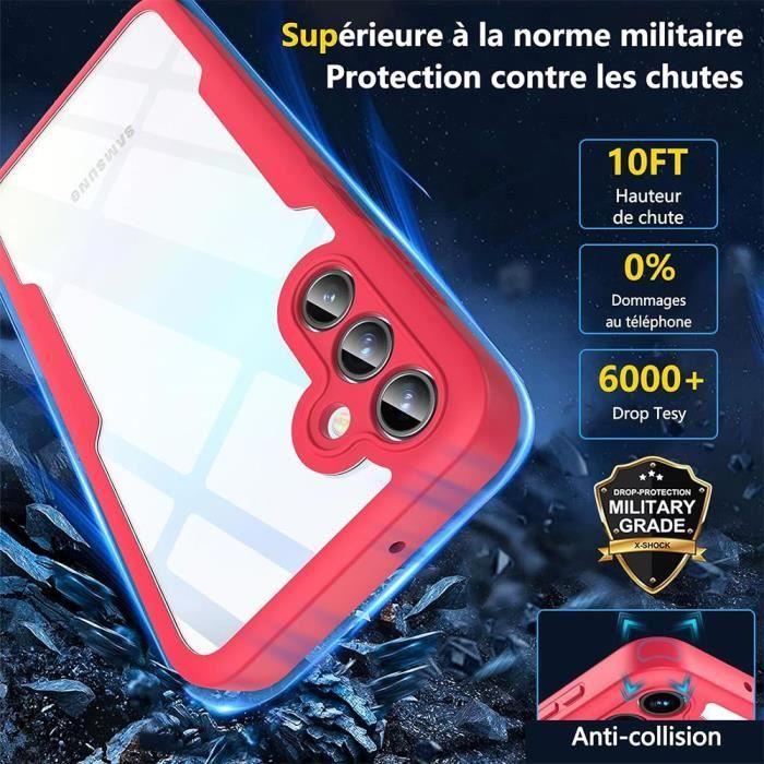 Coque - BOOLING - pour Samsung Galaxy A05s - Rouge - Rigide - Protection 360 Degré - Anti-Rayure