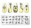 1PC Stainless Steel Printing Nail Stamping Plates Manicure Leaves Maple Template Mold Xmas Snowflakes Nail Art DIY Decorations