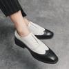 Fashion British Style Brand Men's Dress Shoes Fashion Patent Leather Men Business Flat Shoes Breathable Men Formal Office Working Shoes