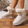 Fashion Women Snow Boots Anti-Slip Wear-Resistant Plush Boots Women Winter New Round Toe Bow Platform Shoes for Women Zapatos De Mujer