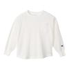 Long Kids Long Sleeve Round Neck Cotton USA Loose Fit Long Sleeve Basic 120 [Champion] T-shirt T-Shirt CK-Y406 Off-White