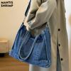 Women's Bag Crossbody Bag for Woman Denim Shopping Bag Large Capacity Canvas Bag Female Tote Bag Designer Fashion Messenger Pack
