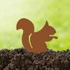 1pc Squirrel Metal Garden Stake - Enhance Your Yard with This Stake. Ideal for Fall and Outdoor. Elegant Garden Ornament