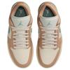 Jordan Air  1 Fashion Comfortable Non-Slip Wear-Resistant Low-Top Retro Basketball Shoes Women Sneaker Beige Orange DC0774-130
