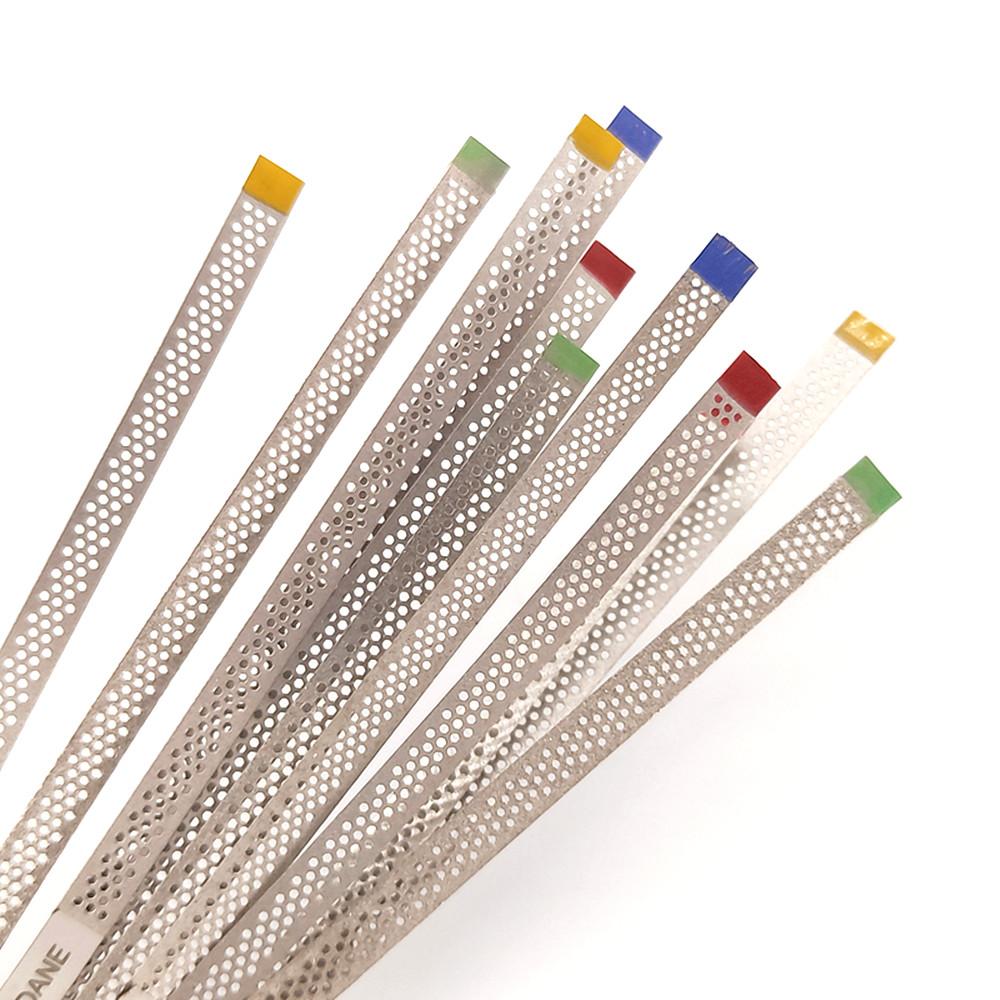 4mm Dental Metal Polishing Stick Polish Strip with Double Sides of Diamond Sanding Surface with Hole Teeth Whitening Materials