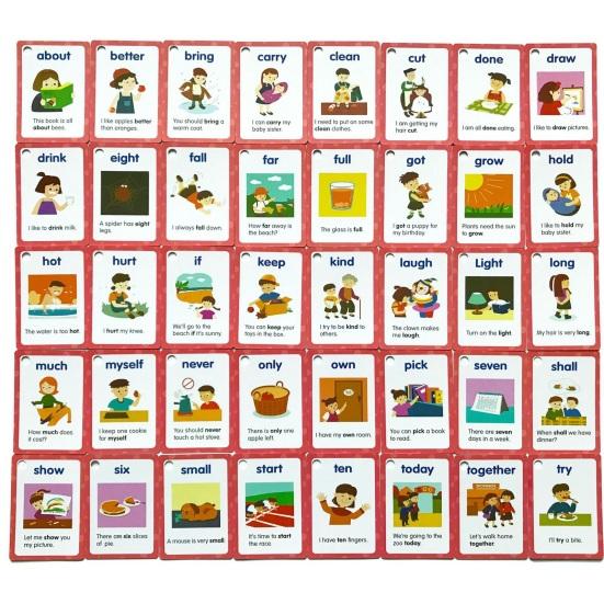 1 Set Sights Words Flash Cards Alphabet ABC English Words Spelling Preschool Learning