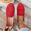 Fashion Women Flats Shoes Fashion Handmade Suede Genuine Leather Loafers Slip On Comfortable Flat Shoes Outdoor Elegant Sneakers Women