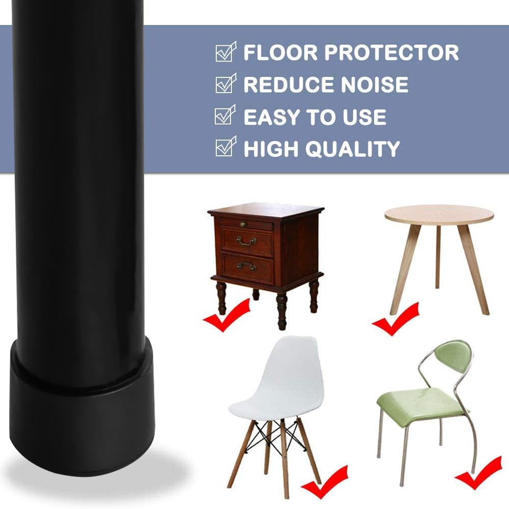 New Floor Protectors Round Bottom Non-Slip Covers Furniture Feet Silicone Pads Chair Leg Caps