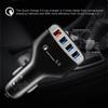 Portable QC 3.0 Quick Charge 4 USB Ports Car Cigarette Lighter Charger Adapter