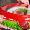 Food Preservation Tray with Vacuum Sealed Lid Stackable Reusable Food Storage Container Fridge Storage Case for Kitchen