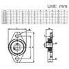 8mm 10mm 12mm 15mm Rhombic Thrust Bearing Pillow Block Bearing KFL08 KFL10 KFL12 KFL15 ZINC Alloy