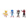 Sonic 3 Movie Action Figure Wave 1 Articulated Figures from Jacks Pacific Include and New 5-Inch 4-Pack, Sonic, Shadow, Tails, Characters.