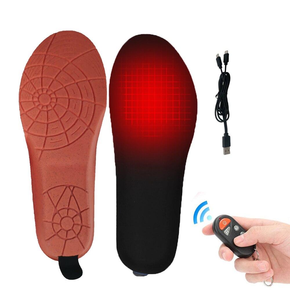 Rechargeable Heated Insoles Washable Waterproof Wireless Warmer 2000mAh High Concentration Low Temperature Battery