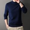 New Autumn Men's Solid Color Half Turtleneck Sweater Men's Warm Bottoming Top Thickened