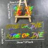 4PCS/1Sheet RIDE OR DIE Bicycle Stickers Funny DIY Road Bike Top Tube Frame Handlebars Motorcycle Helmet Waterproof Vinyl Decals