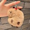 Creative Soft Stuffed Animal Capybara Plush Doll Squeak Toy Cartoon Bag Pendant Key Chain Backpack Car Bag Key Ring