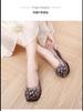 2024 Ethnic Style Cowhide Wedge Heels: Comfortable, Non-Slip, Floral Casual Shoes