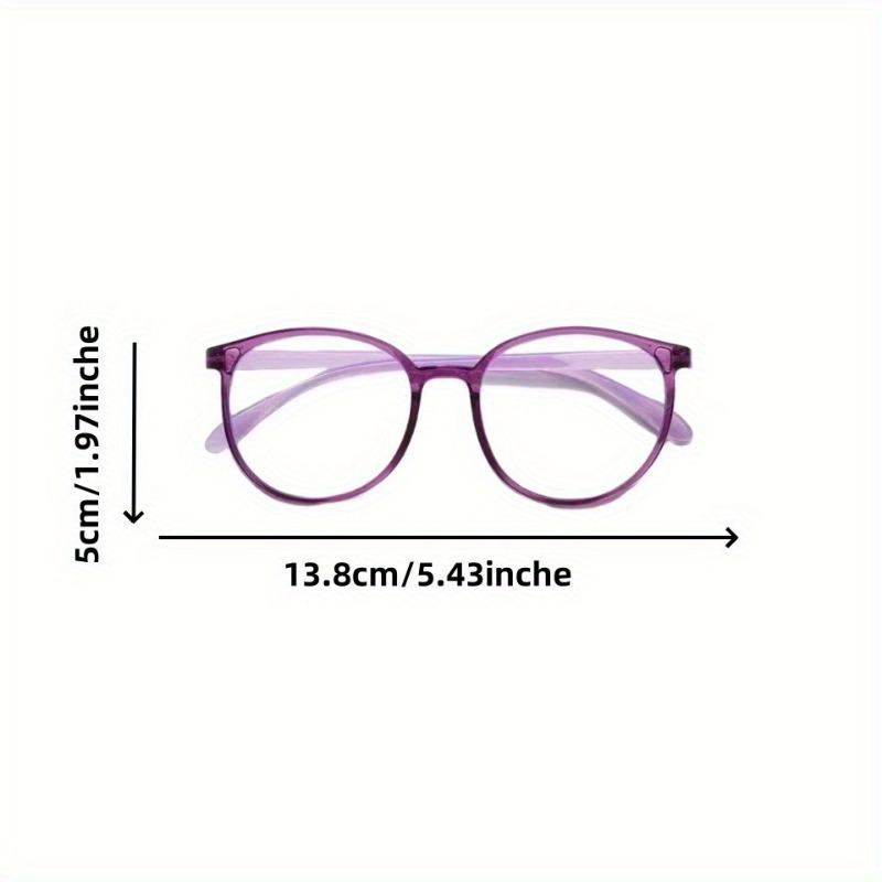 6pcs Round Frame Fashionable Decorativereading Glasses Anti Blue Light Reading Glasses Unisex