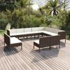 Day and Night - Day and Night Garden Furniture Set 12 Pieces and Brown Synthetic Rattan Cushions