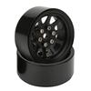 2pcs Alloy Beadlock Wheel Rims Accessory Fit for TRAXXAS TRX4 110 RC Crawler CarBlack