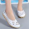 Summer Women Flats Genuine Leather Shoes Flat Loafers Casual Ladies Slip Cow Driving Boat Shoes Footwear Sandals