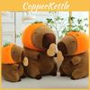 Persimmon Capybara Peanut Plush Toy Cartoon Stuffed Animal Doll Gift Decoration