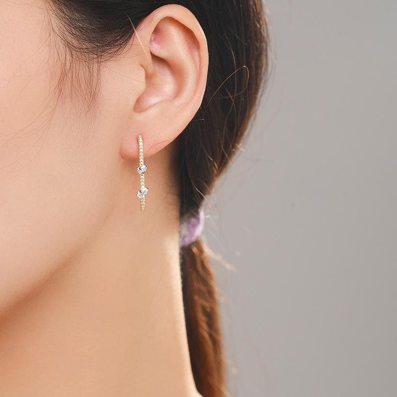 Tancise 925 Sterling Silver Zircon Earrings Drop Earrings For Women Wedding Party Gifts