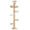 Cat Tree Floor To Ceiling Cat Tree Height Adjustable Cat Tower 6 Tier Hemp Scratching Post High Sturdy Cat Activity Tree Cat Scratching Post