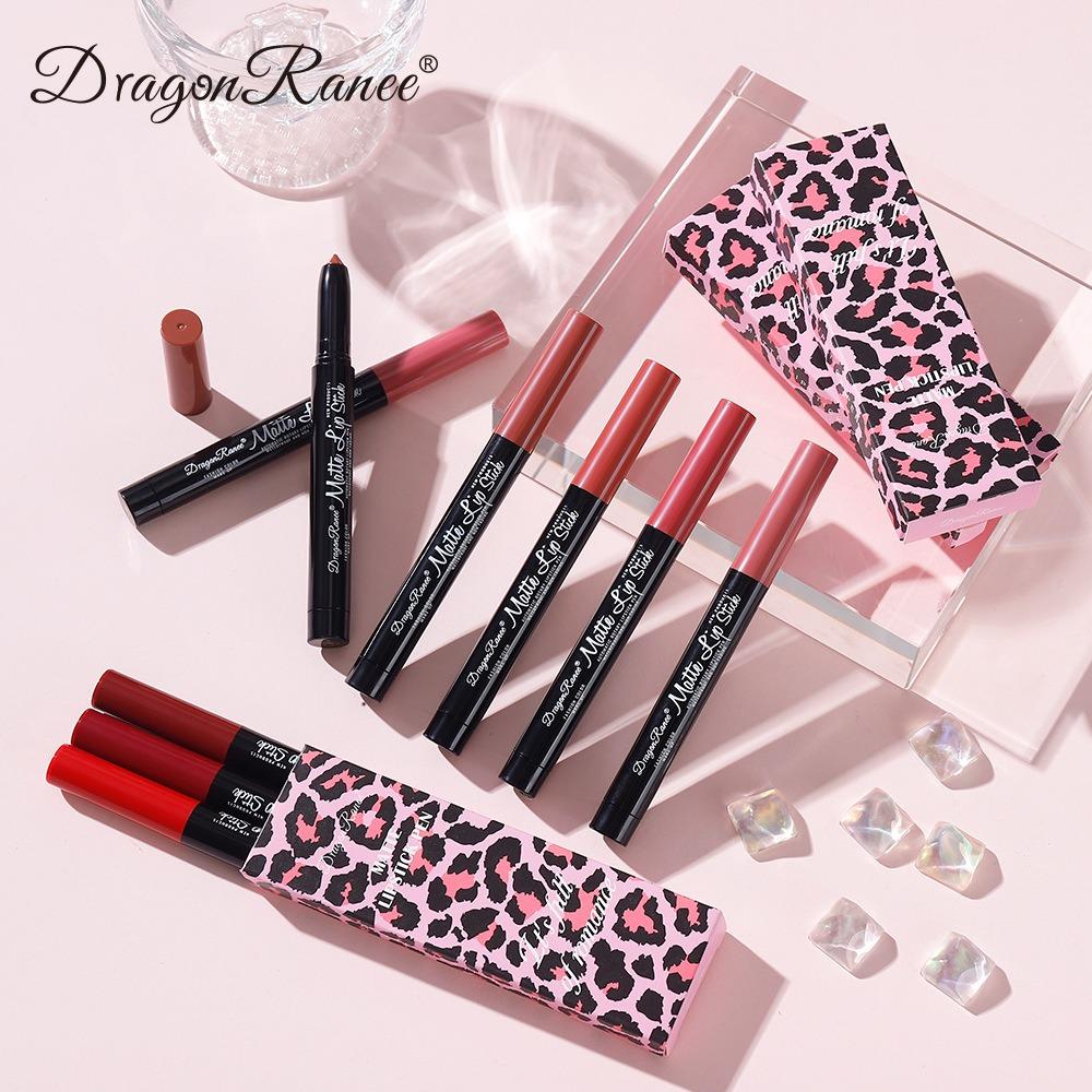 Automatic Rotation Red Pen Matte Fog Lip Balm Pen Is Not Easy To Decolor Three Sets of Box Makeup Strip Pen