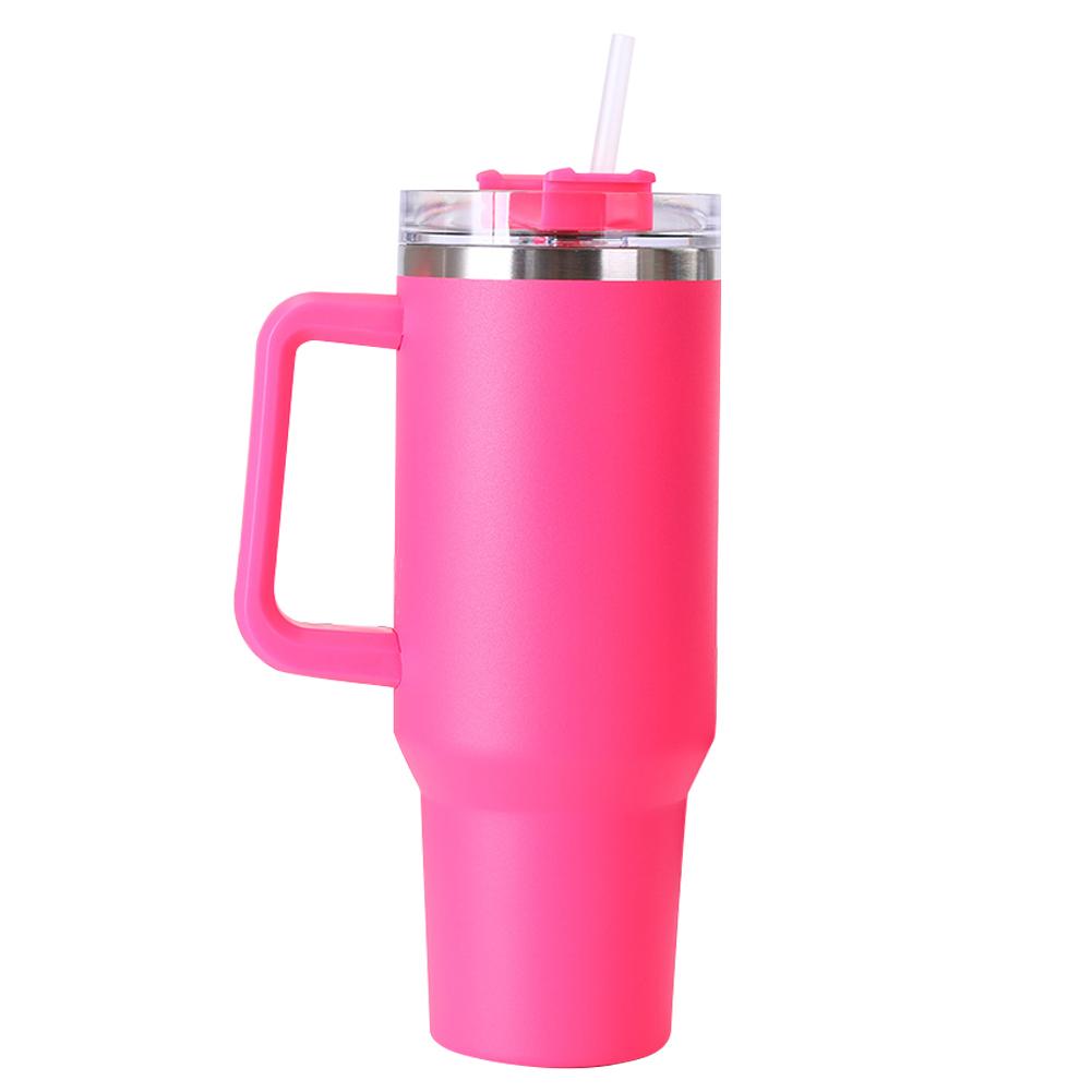 40oz Straw Insulated Tumbler with Handle Portable Water Cup Stainless Steel Vacuum Thermal Insulated Mug for Cold Hot Beverages
